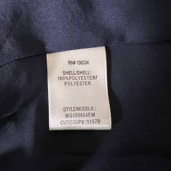 Halston Heritage NWT Navy Chiffon Sheath Dress Beaded Strap Sz 2 Mother of Bride - Picture 5 of 9